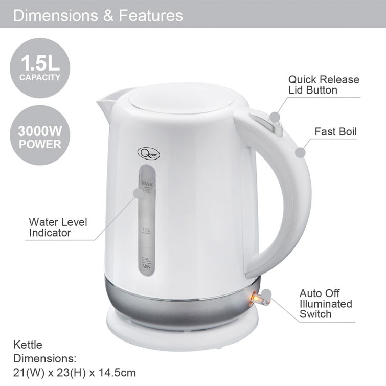 Quest 1.5L Fast Boil Kettle Wayfair.co.uk